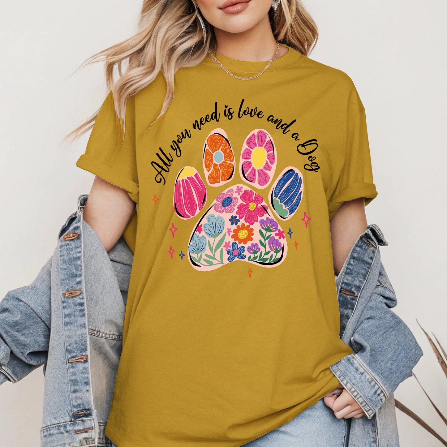 Floral Paw Print Shirt Hoodie Sweatshirt Gift for Pet Moms