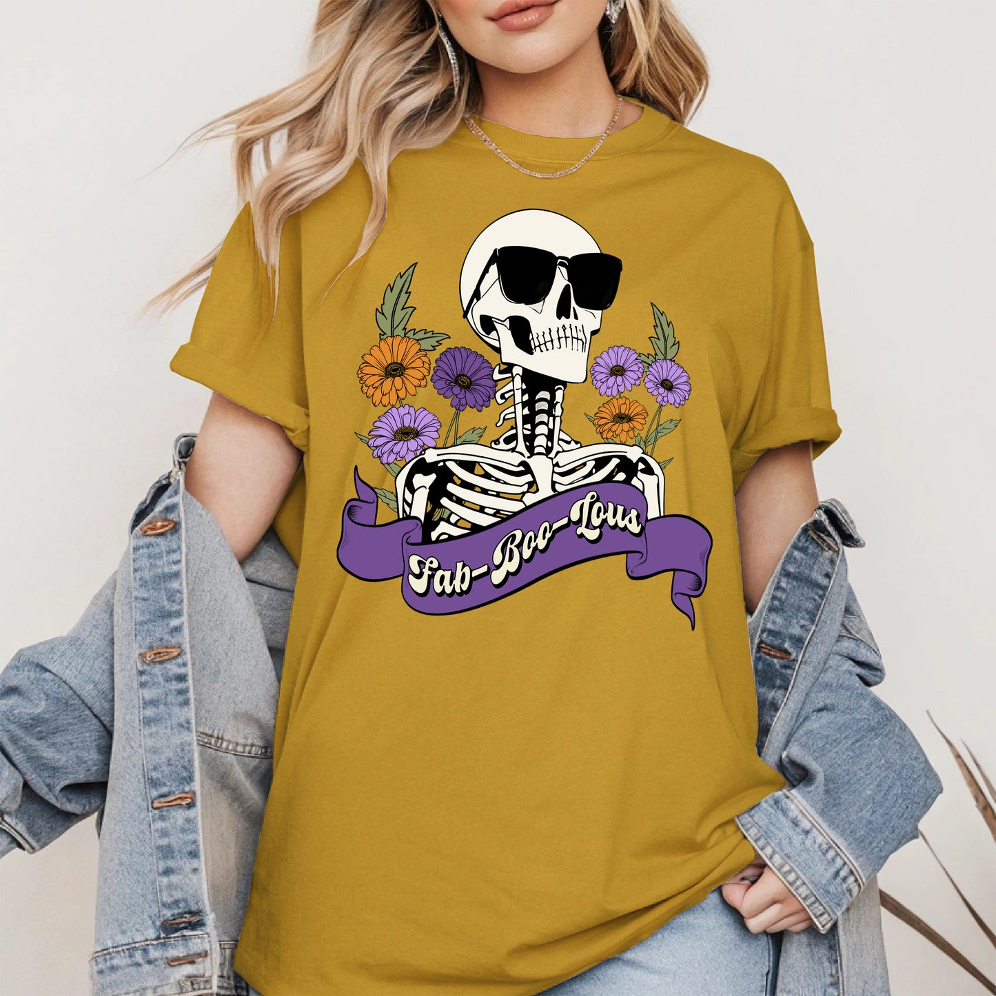 Fab-Boo-Lous Skeleton Halloween Shirt