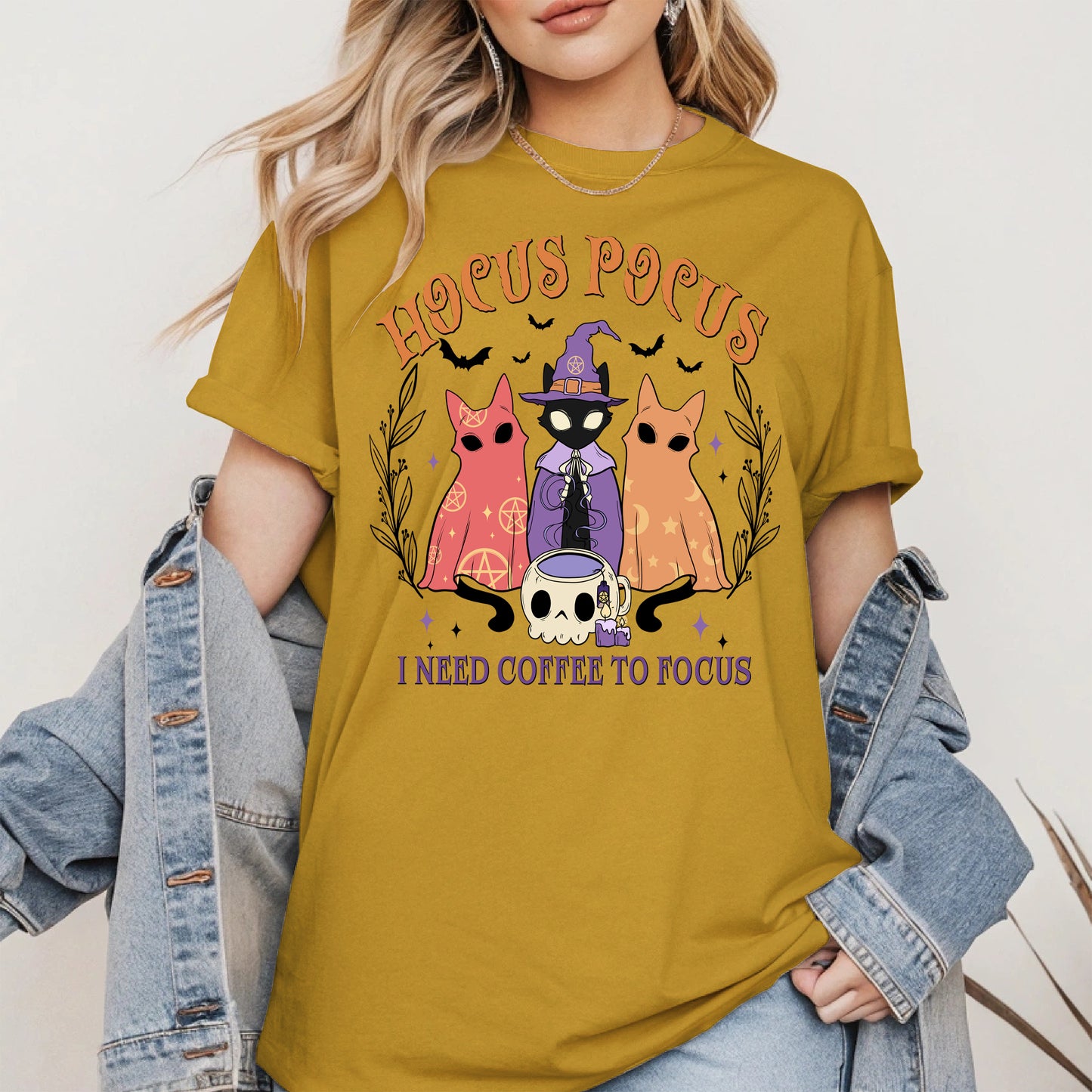 Hocus Pocus Coffee Cat Shirt