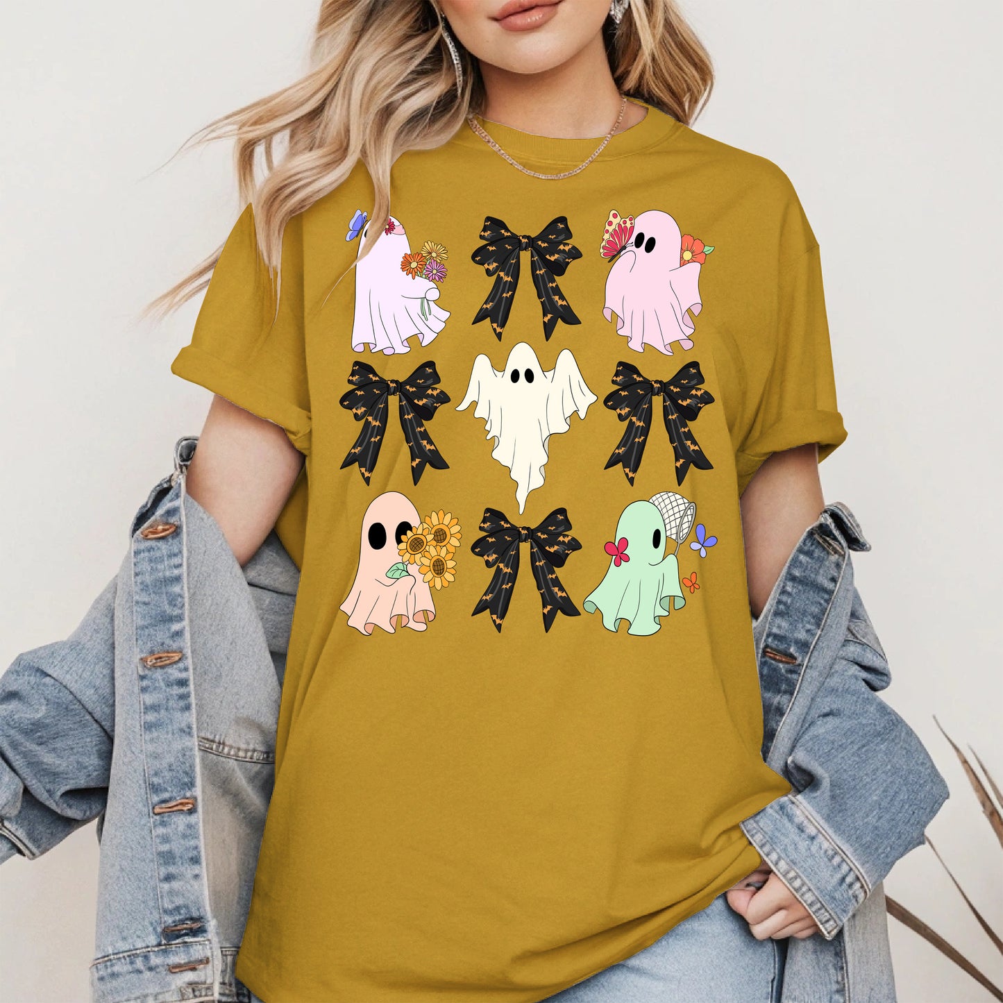 Cute Ghost and Bow Halloween Shirt