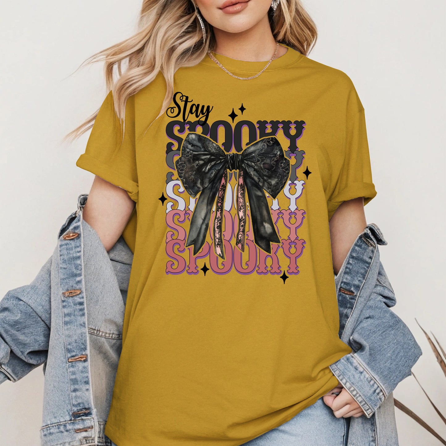 Gothic Spooky Bow Halloween Shirt