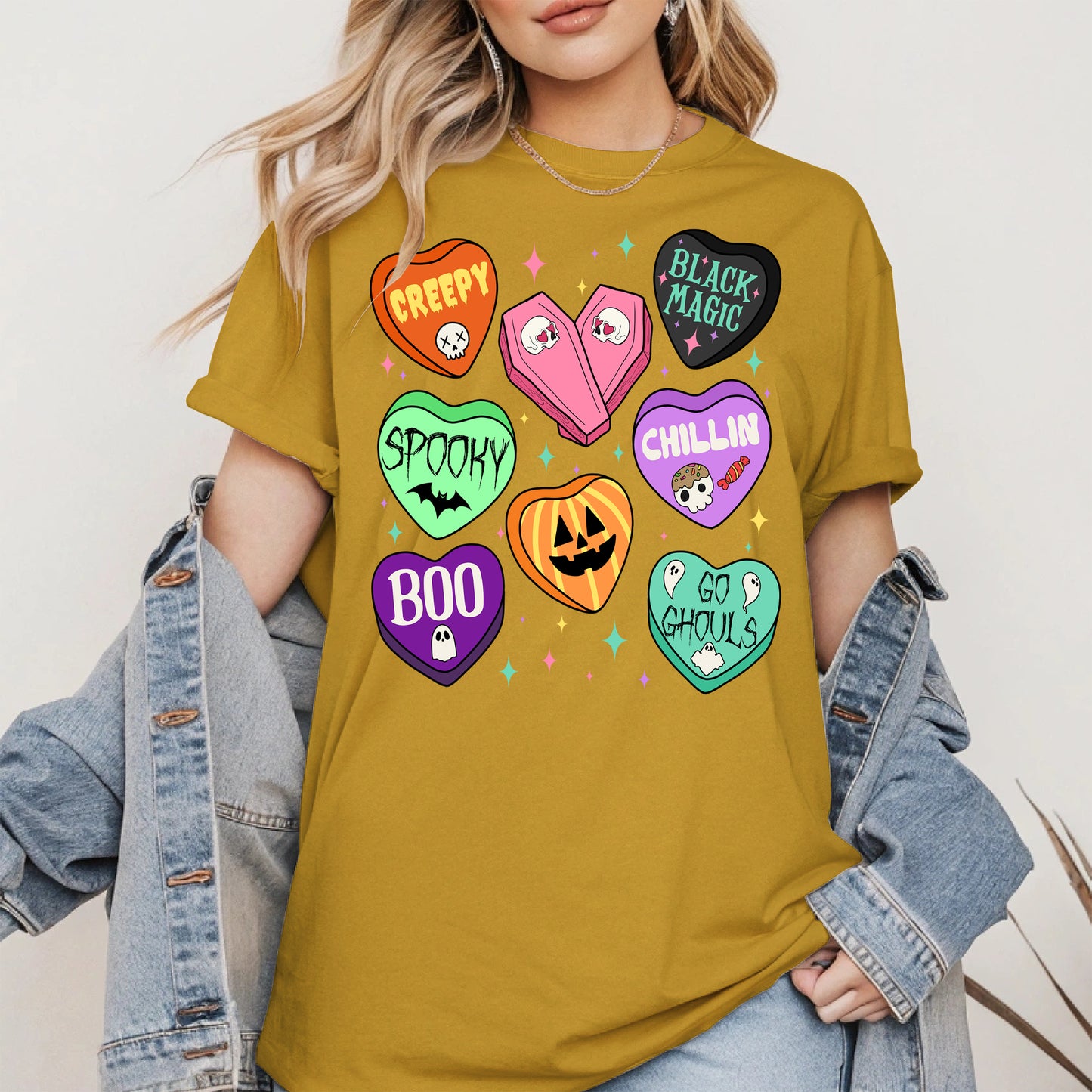 Spooky Candy Heart Halloween Shirt