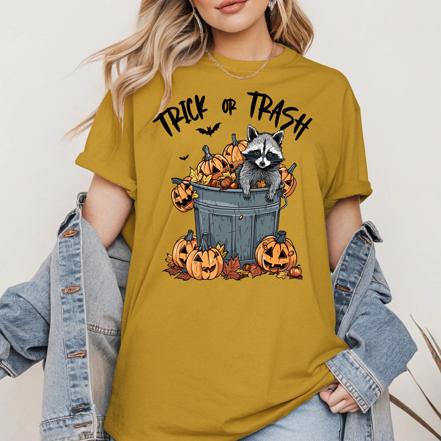 Trick or Trash Raccoon Halloween Shirt