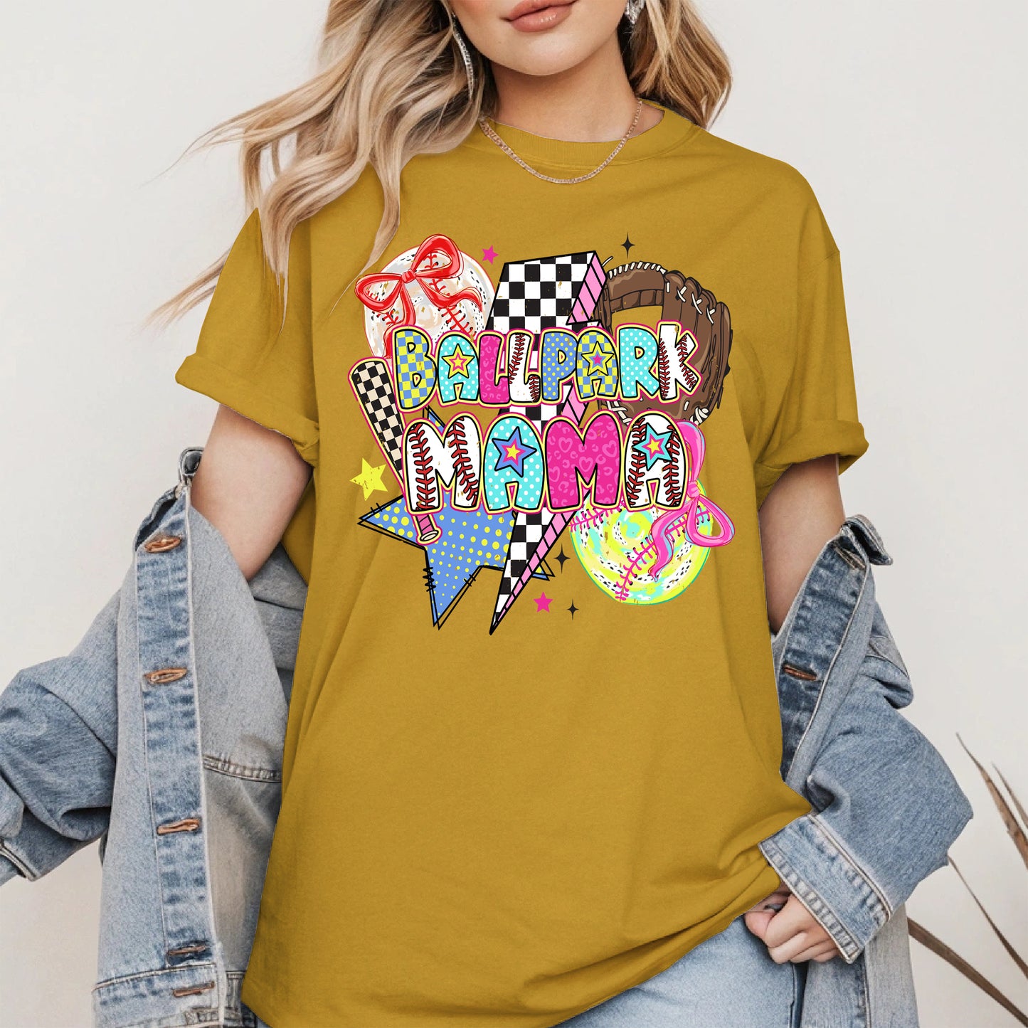 Ballpark Mama Shirt Sport Tee Hoodie Sweatshirt Gift for Baseball Moms