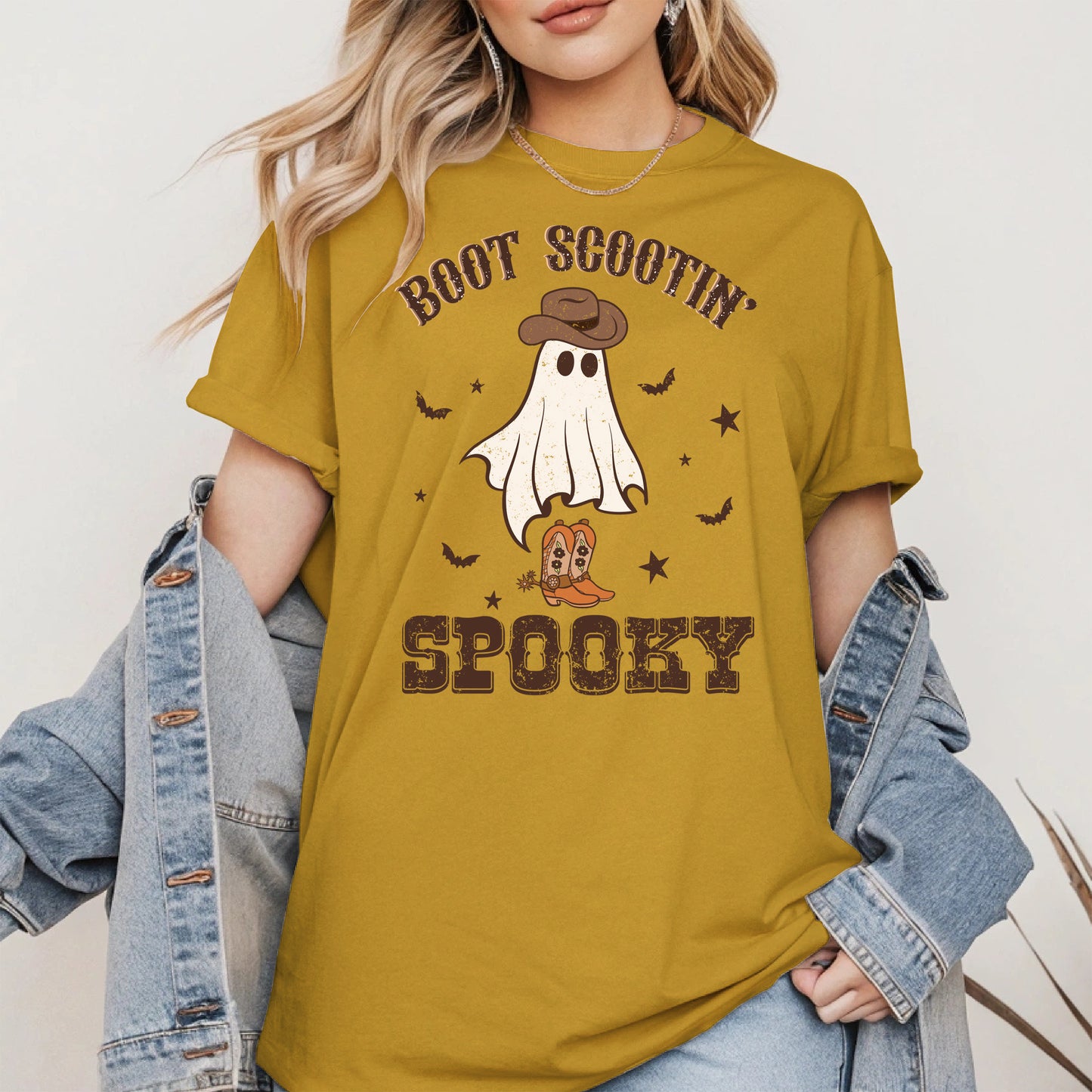 Boot Scootin Spooky Ghost Tee