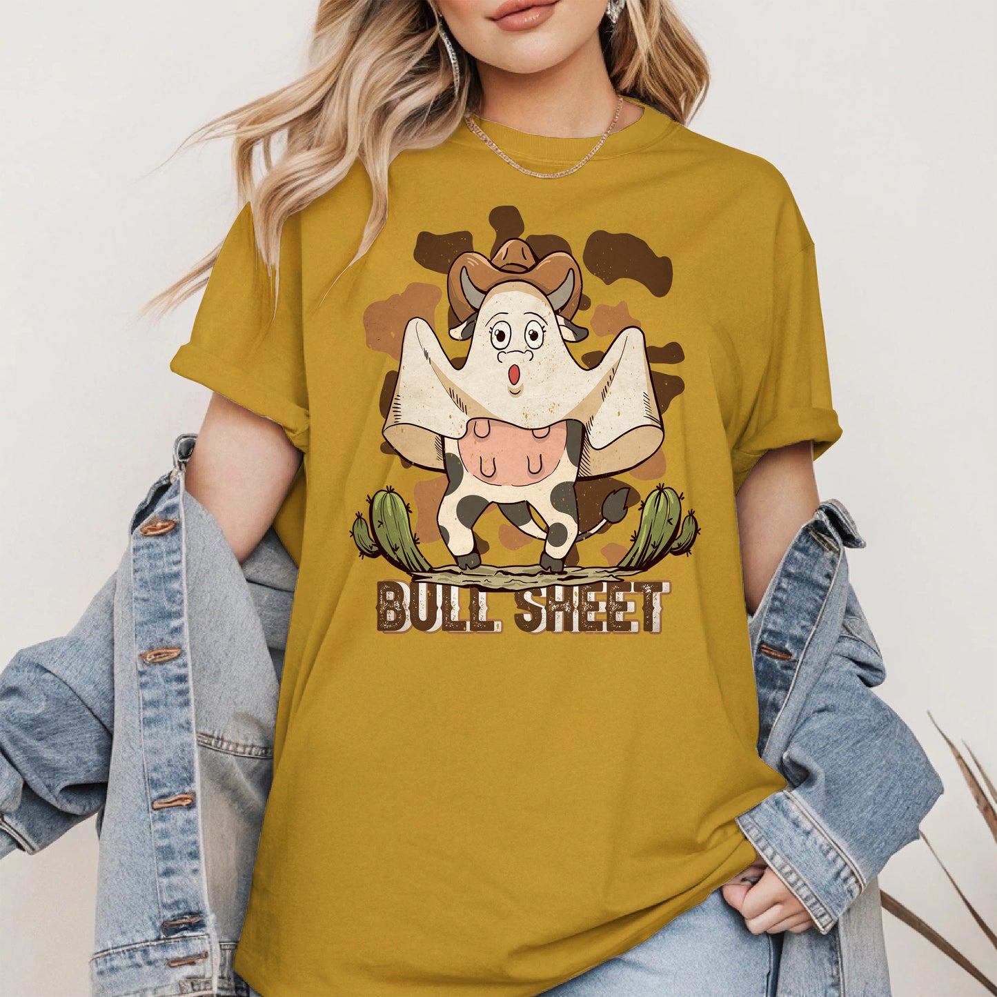 Bull Sheet Funny Ghost Cow Tee