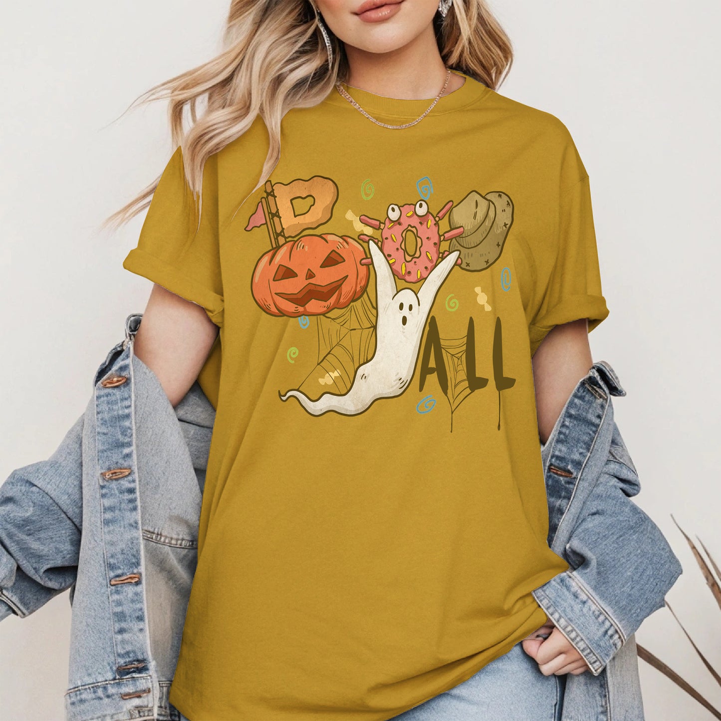 Boo Yall Cute Halloween Fall Tee