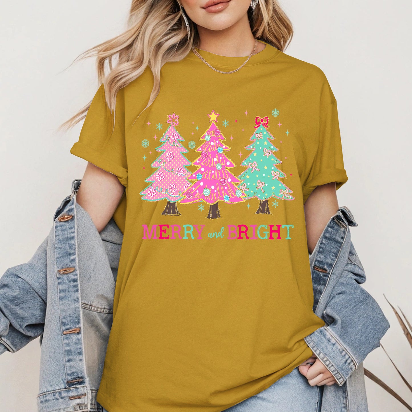 Merry and Bright Christmas Tree Shirt