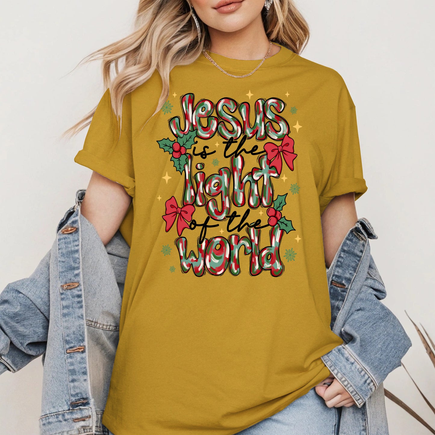 Jesus Light of the World Christmas Shirt