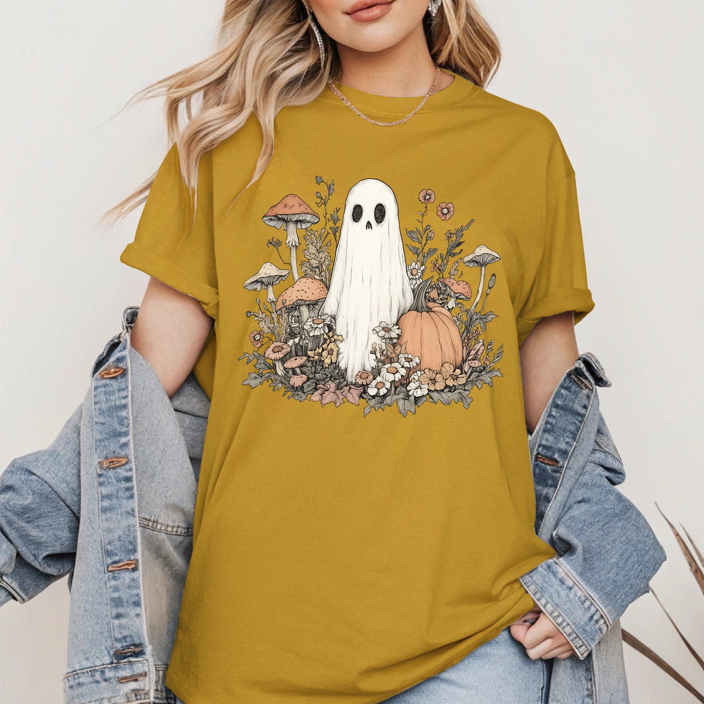 Retro Floral Ghost halloween shirt