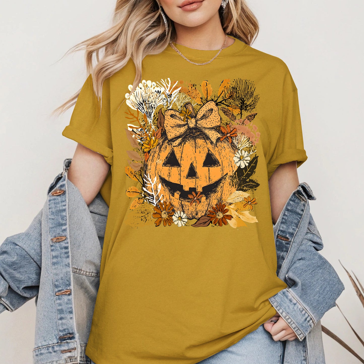 Halloween Pumpkin Coquette Bow shirt