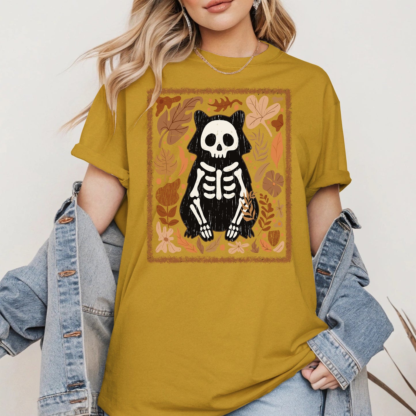 Halloween raccoon floral halloween shirt