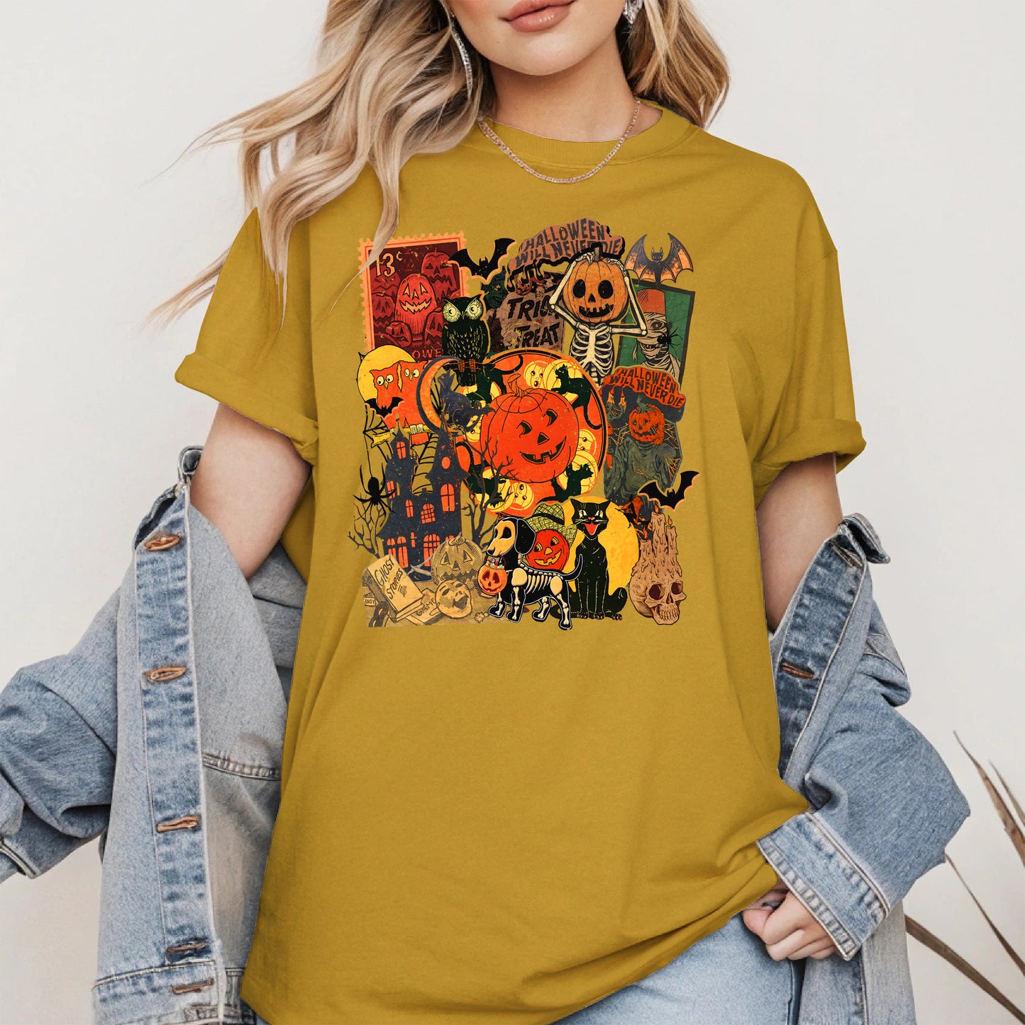 Collage Halloween shirt and hoodie
