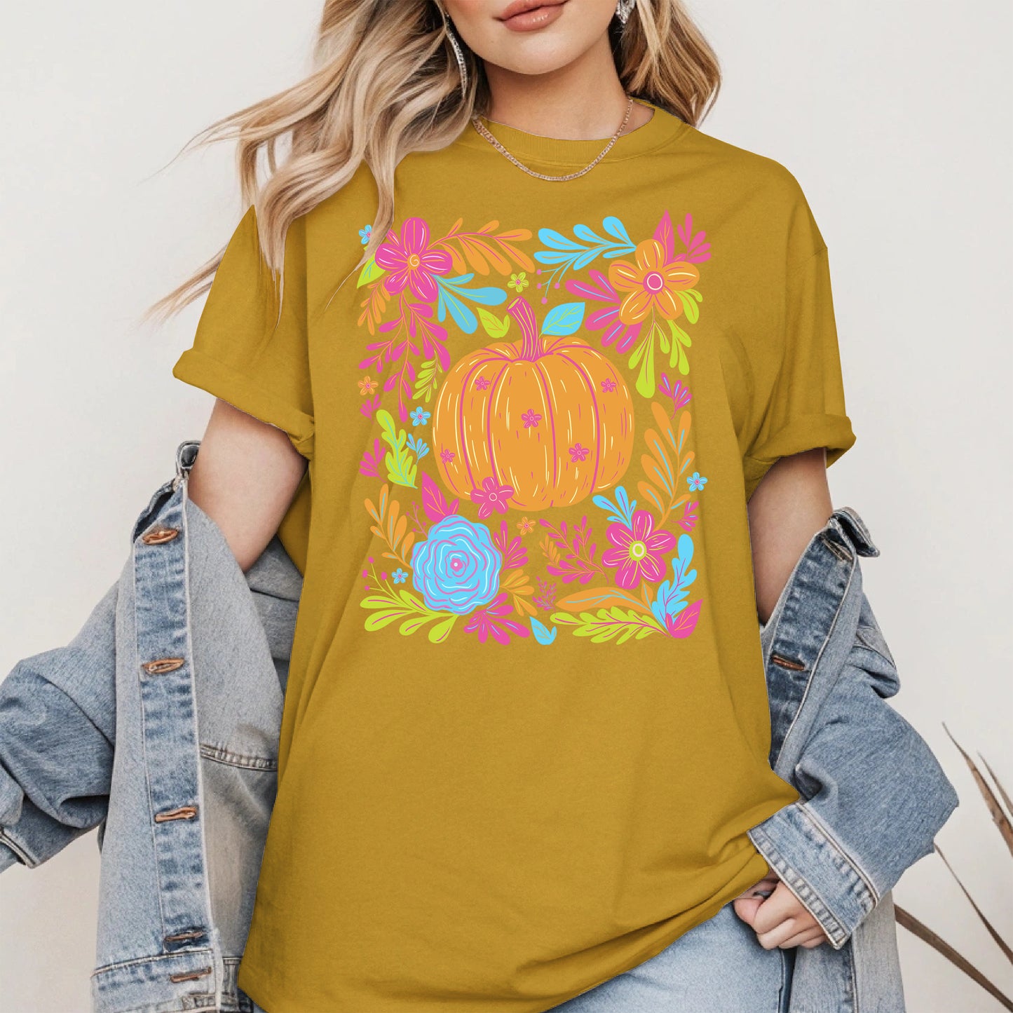 Neon Pumpkin halloween shirt