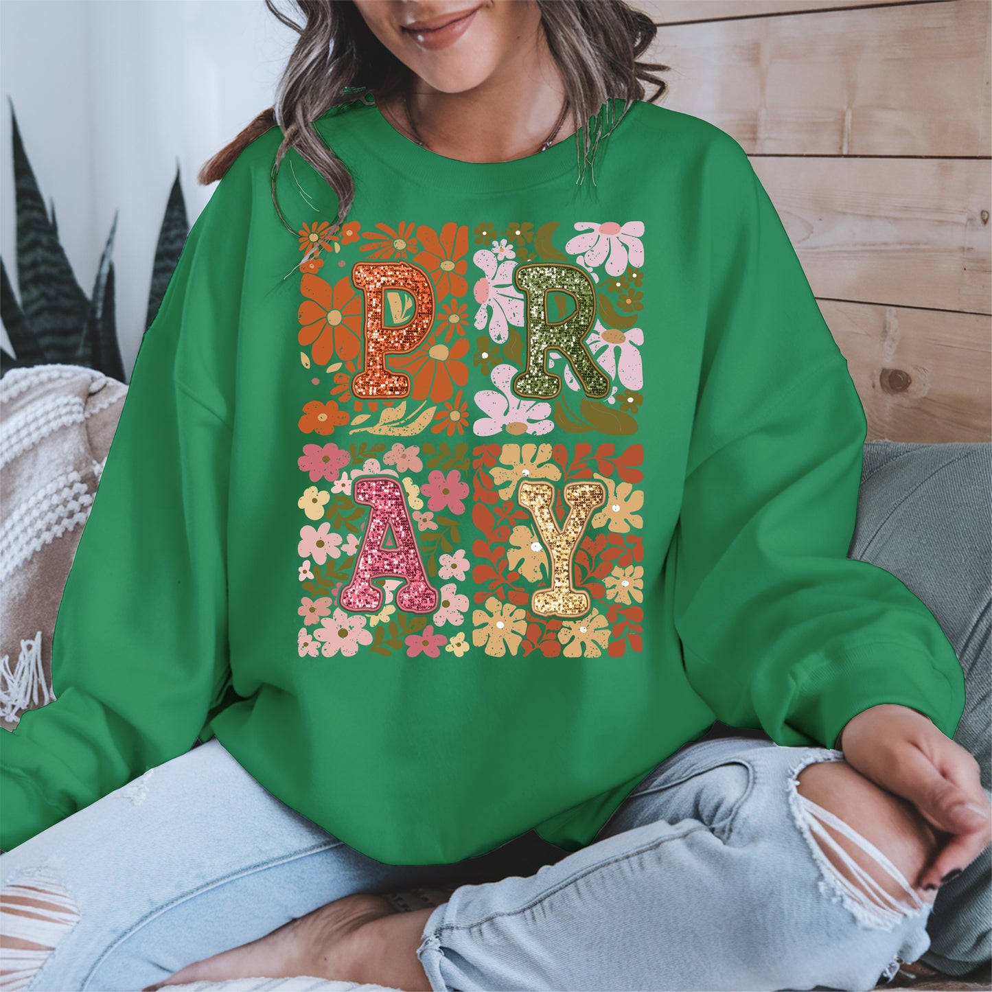 Retro Floral Faith Fall Christian Shirt