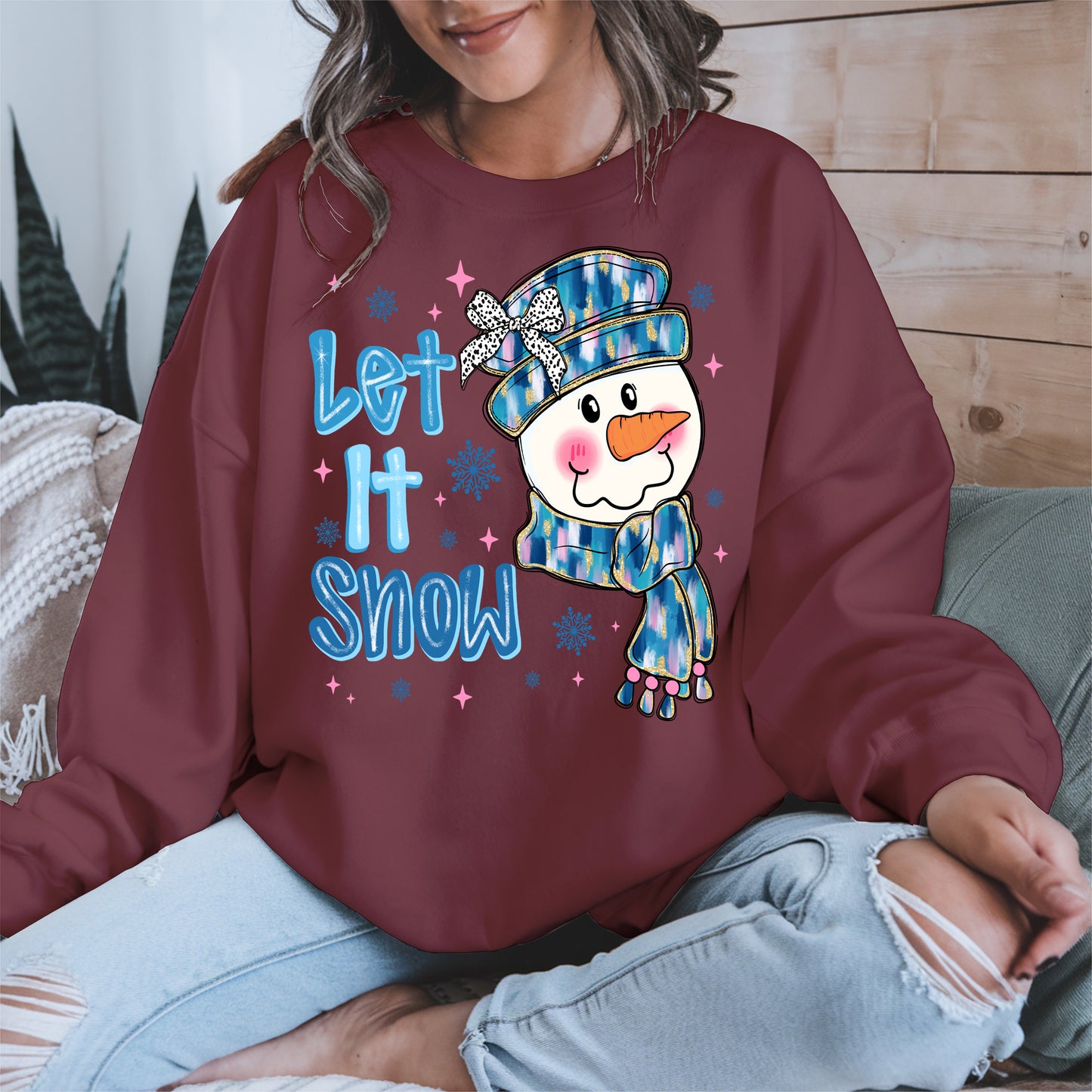 Cute Snowman Face Christmas Shirt