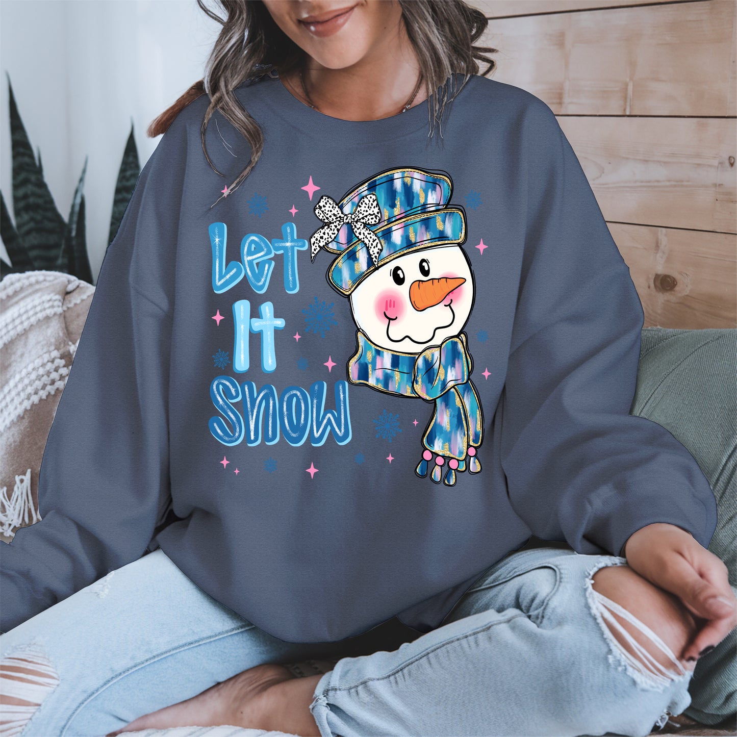 Cute Snowman Face Christmas Shirt