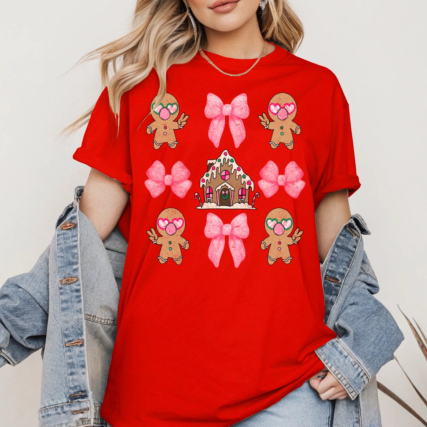 Checkered Gingerbread Cute Christmas Shirt