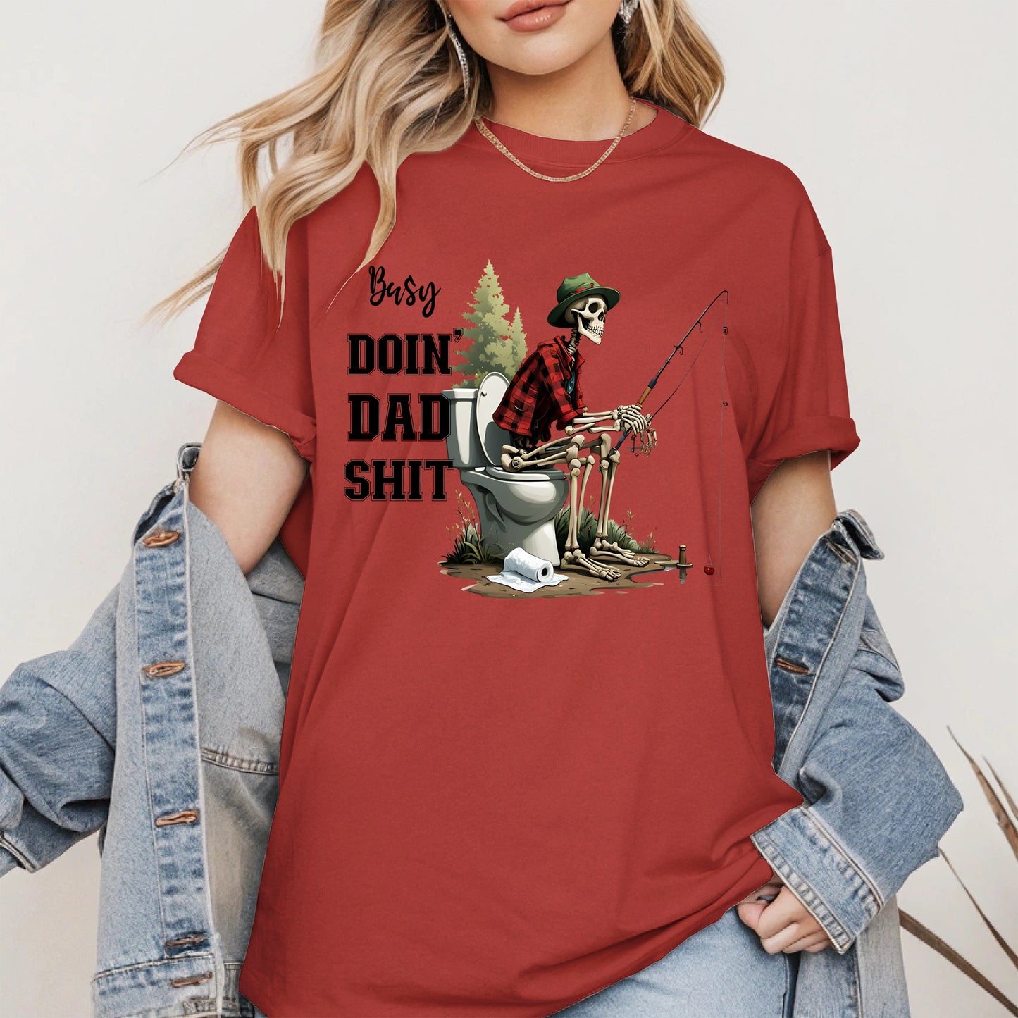 Funny Dad Fishing Skeleton Shirt Hoodie Sweatshirt