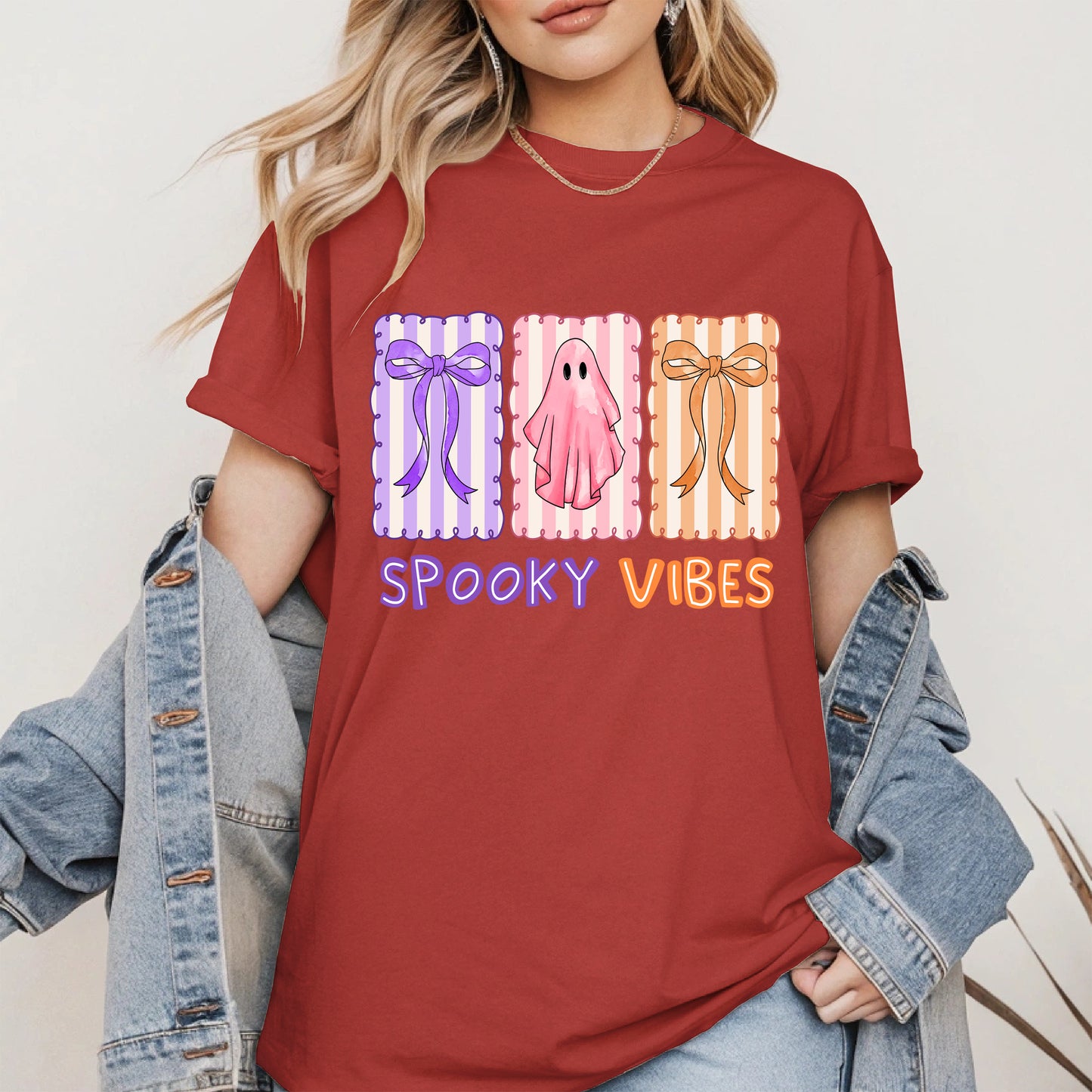 Spooky Vibes Shirt Hoodie Sweatshirt for Halloween and Fall Looks