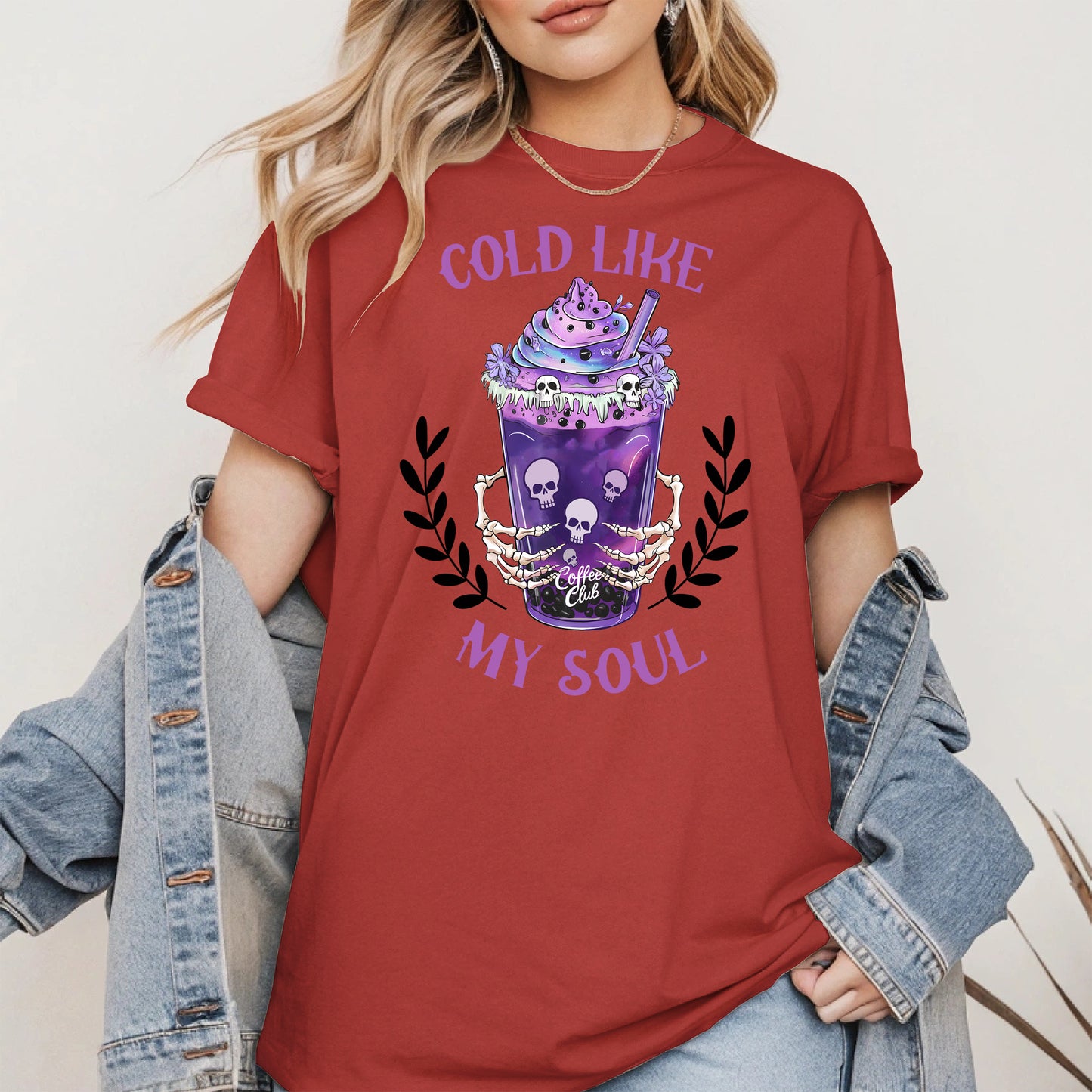 Cold Like My Soul Iced Coffee Halloween Shirt