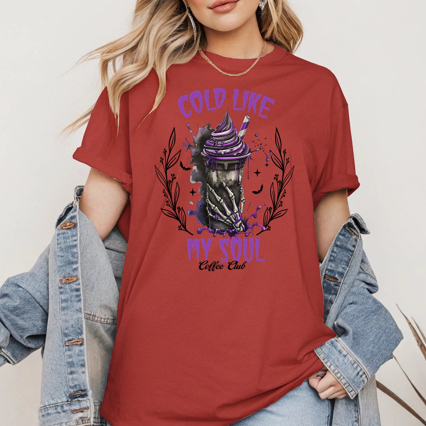Cold Like My Soul Skeleton Drink Halloween Shirt