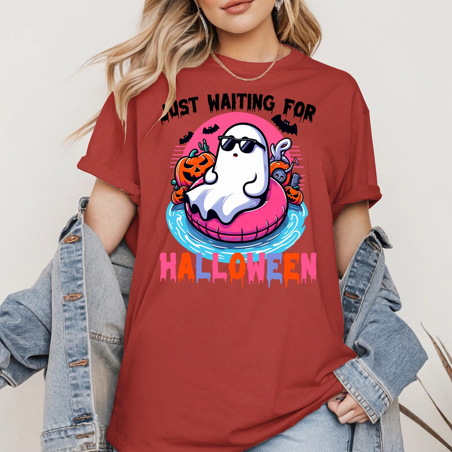 Chill Ghost Halloween Pool Float Shirt