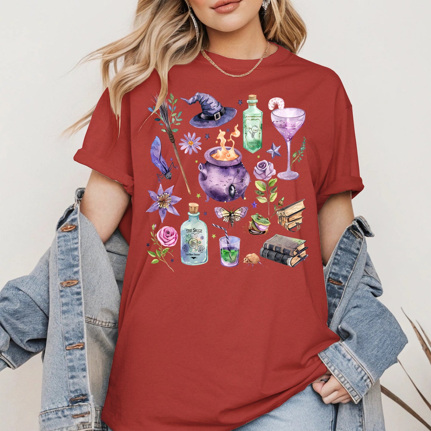Witchy Vibes Watercolor Potion Tee