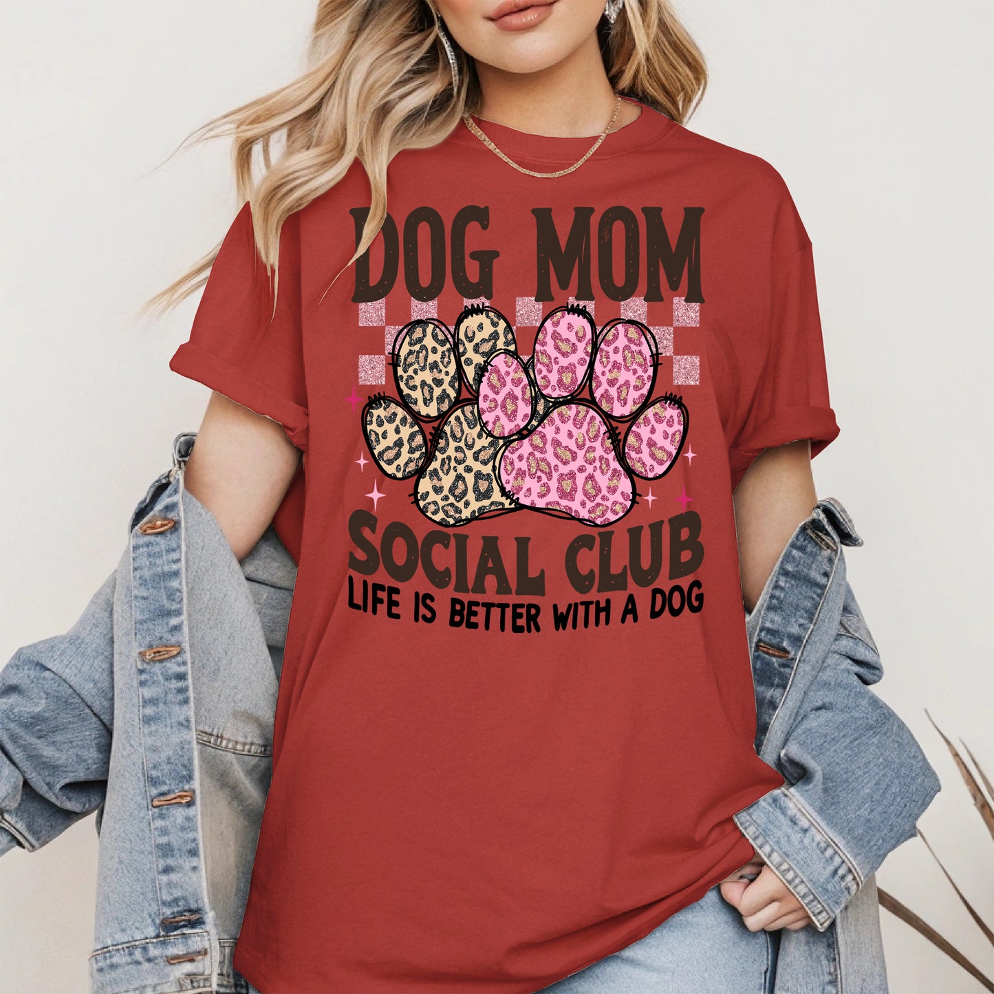 Dog Mom Social Club Shirt Hoodie Sweatshirt Gift for Pet Moms