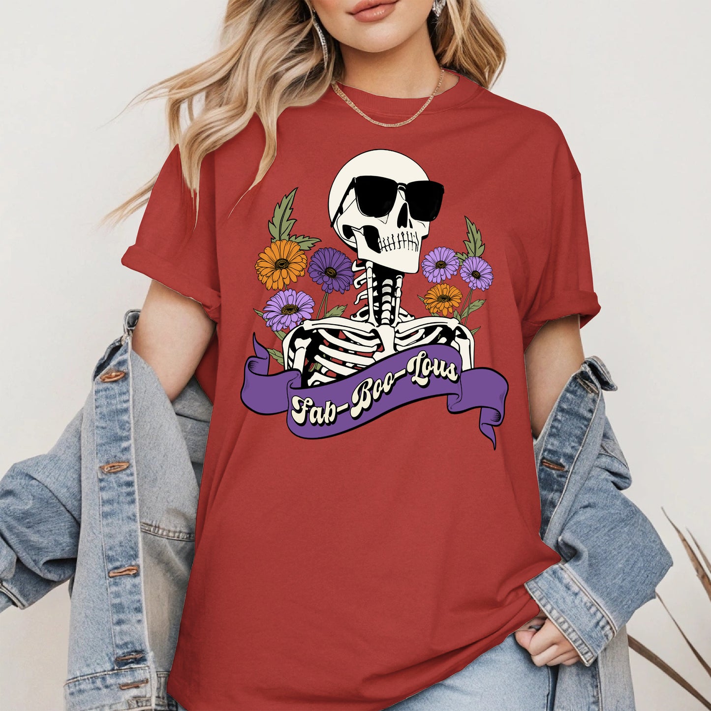 Fab-Boo-Lous Skeleton Halloween Shirt