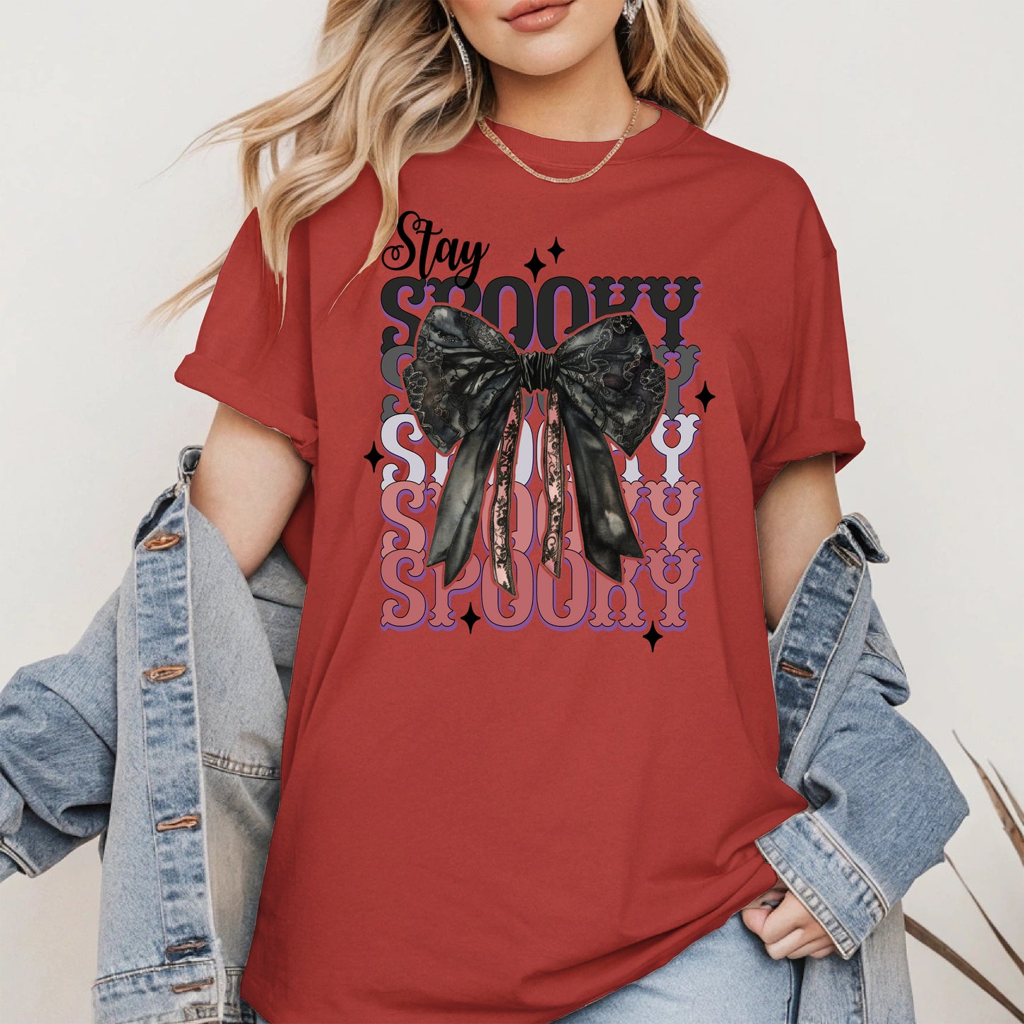 Gothic Spooky Bow Halloween Shirt