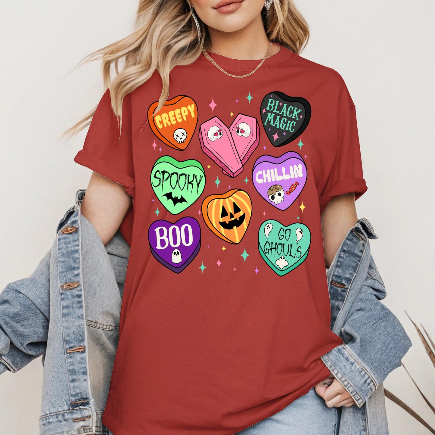 Spooky Candy Heart Halloween Shirt