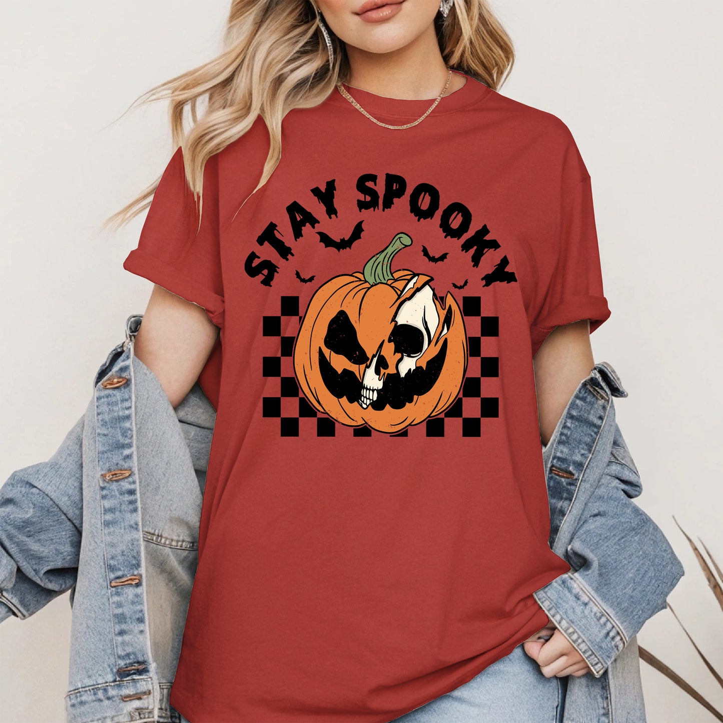 Creepy Skull Pumpkin Halloween Shirt