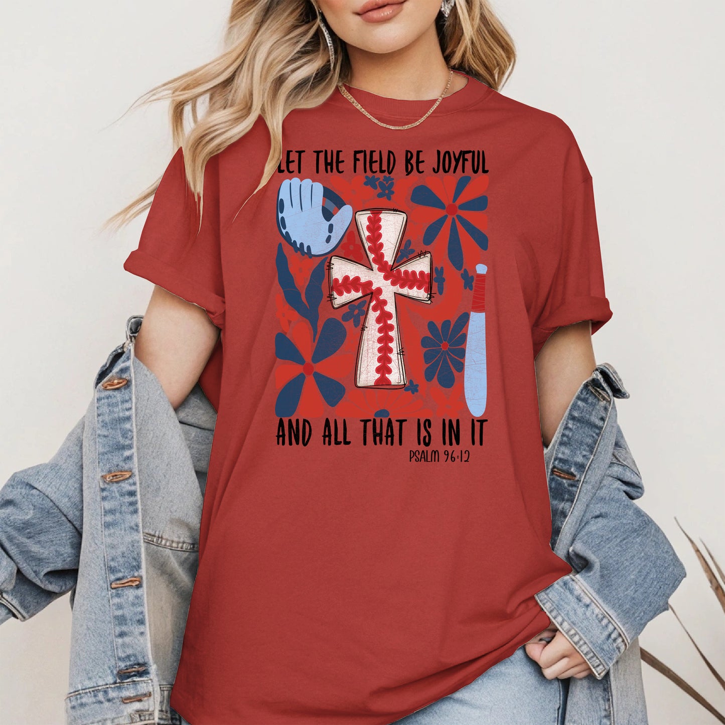 Faith Baseball Floral Shirt Sport Tee Hoodie Sweatshirt Gift for Fans