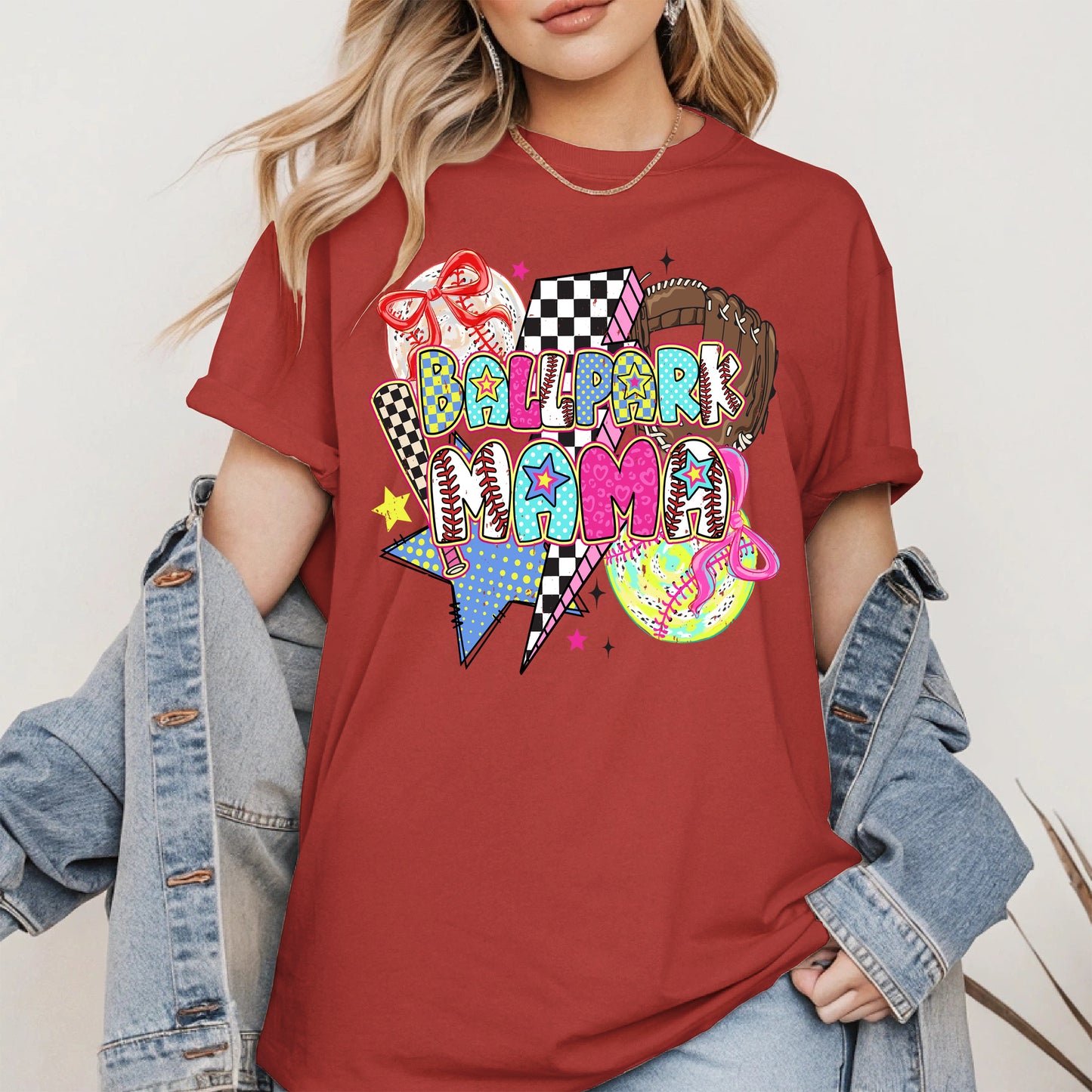 Ballpark Mama Shirt Sport Tee Hoodie Sweatshirt Gift for Baseball Moms