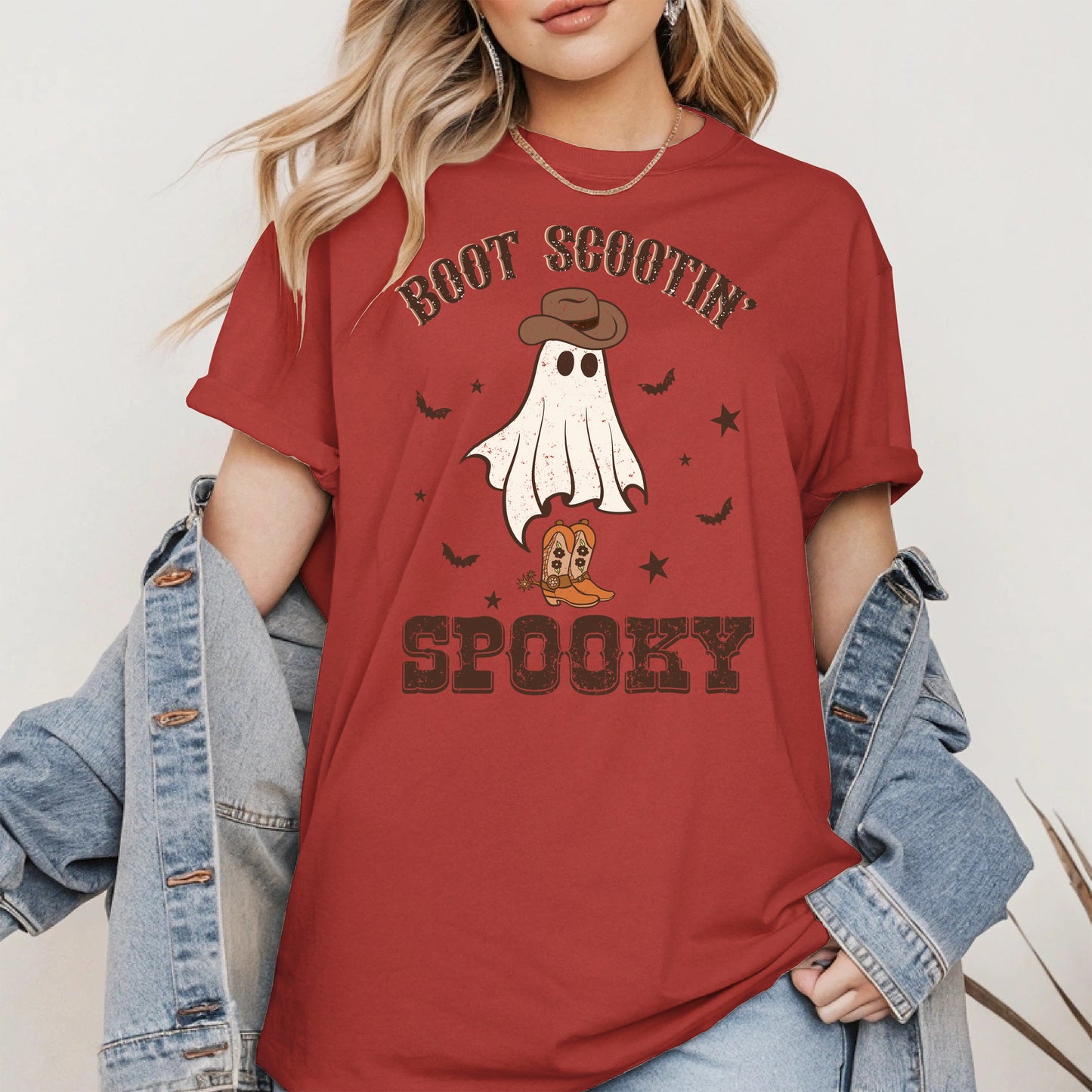 Boot Scootin Spooky Ghost Tee