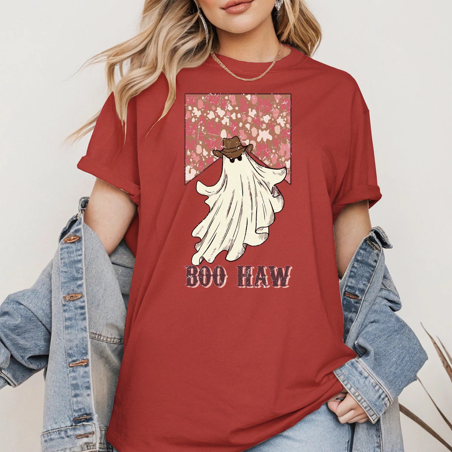 Boo Haw Western Ghost Cowgirl Tee