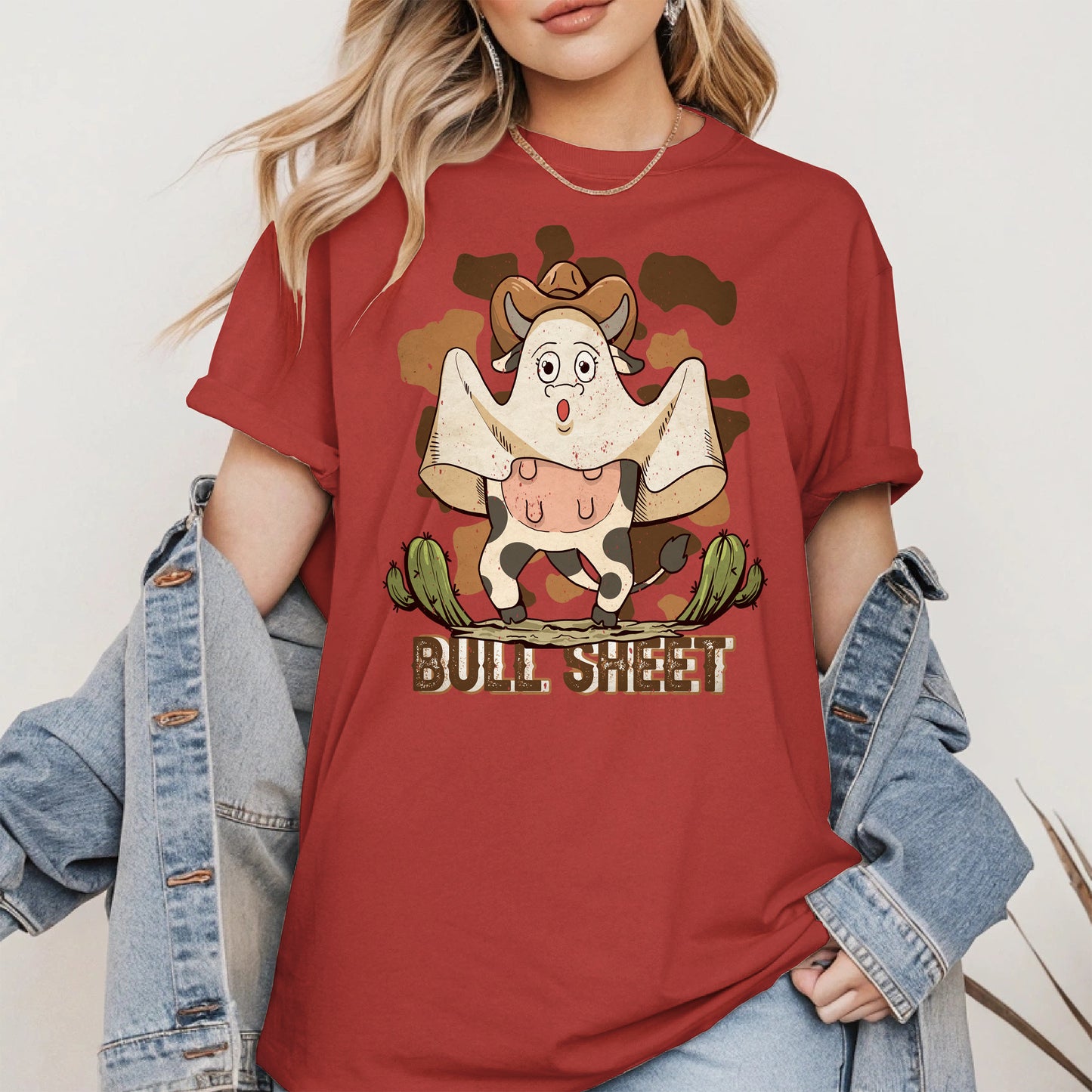 Bull Sheet Funny Ghost Cow Tee