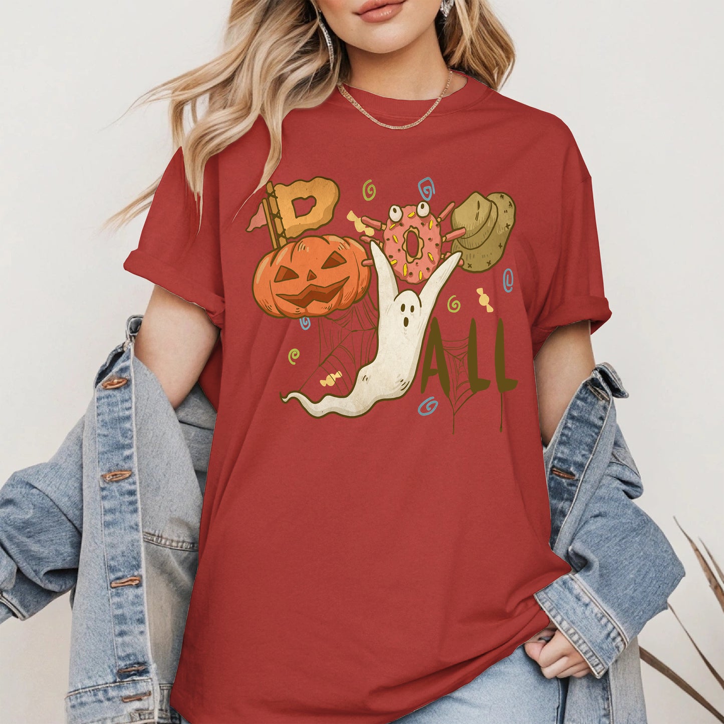 Boo Yall Cute Halloween Fall Tee
