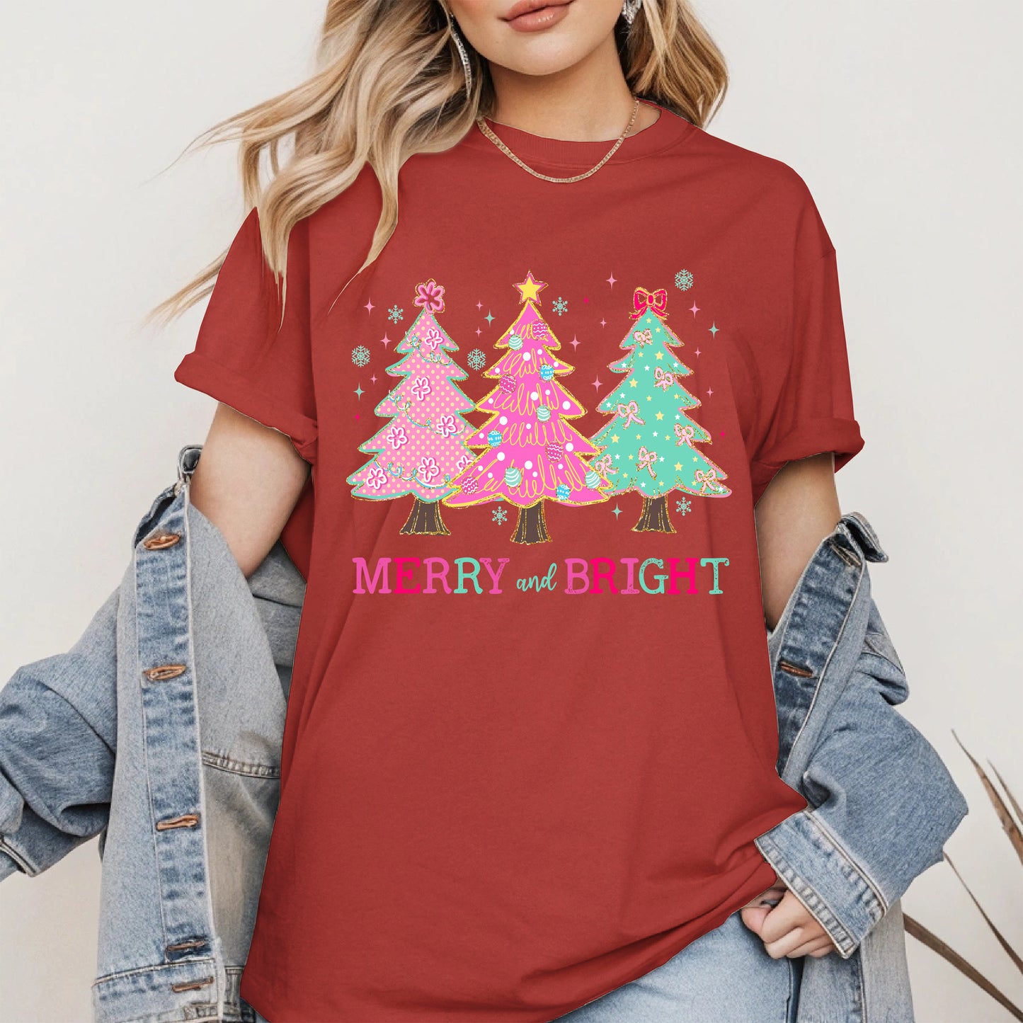 Merry and Bright Christmas Tree Shirt
