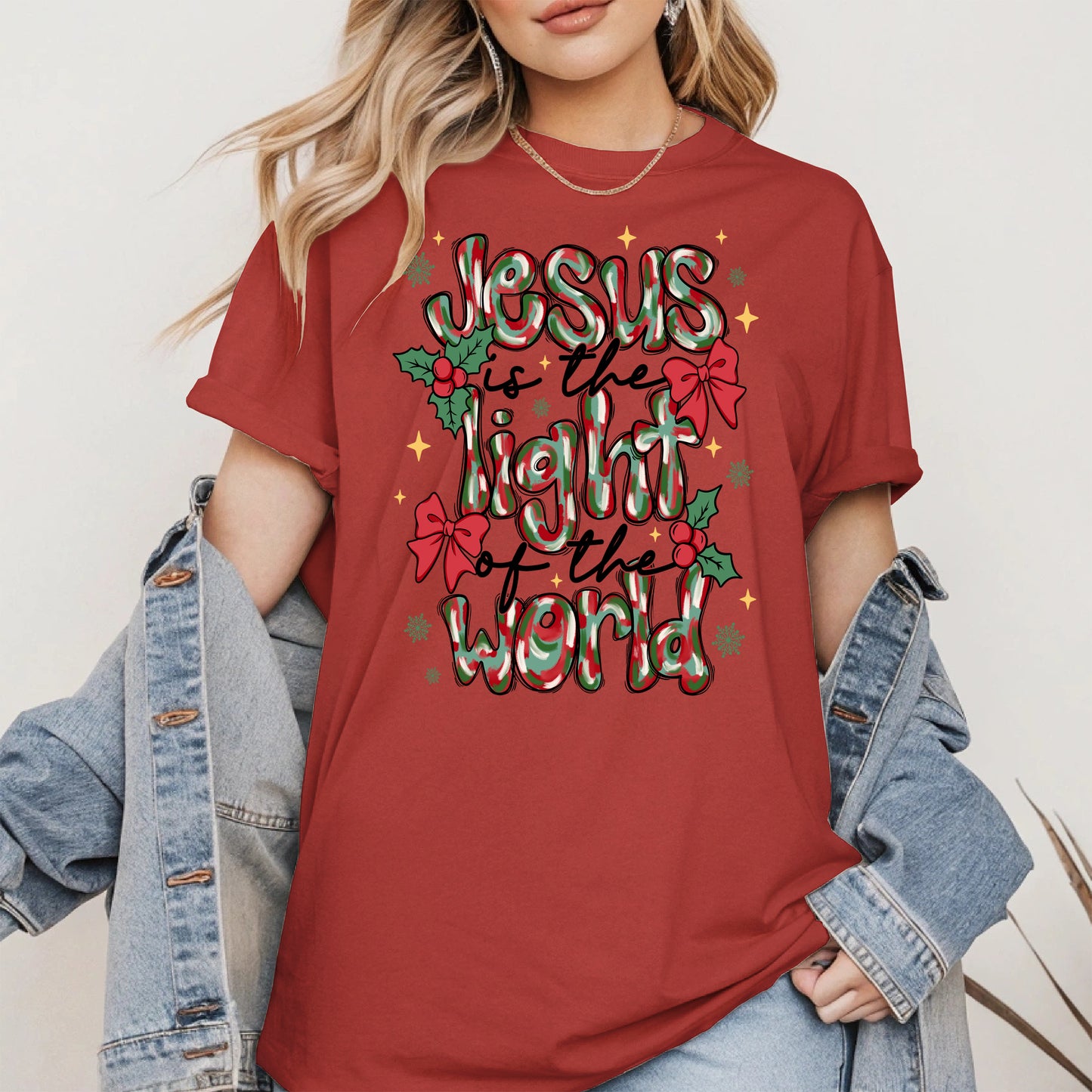 Jesus Light of the World Christmas Shirt