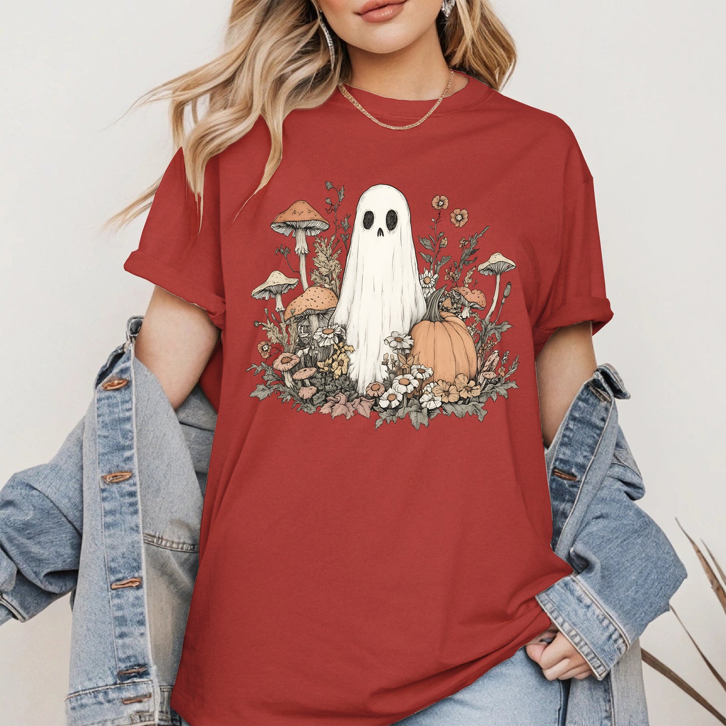 Retro Floral Ghost halloween shirt