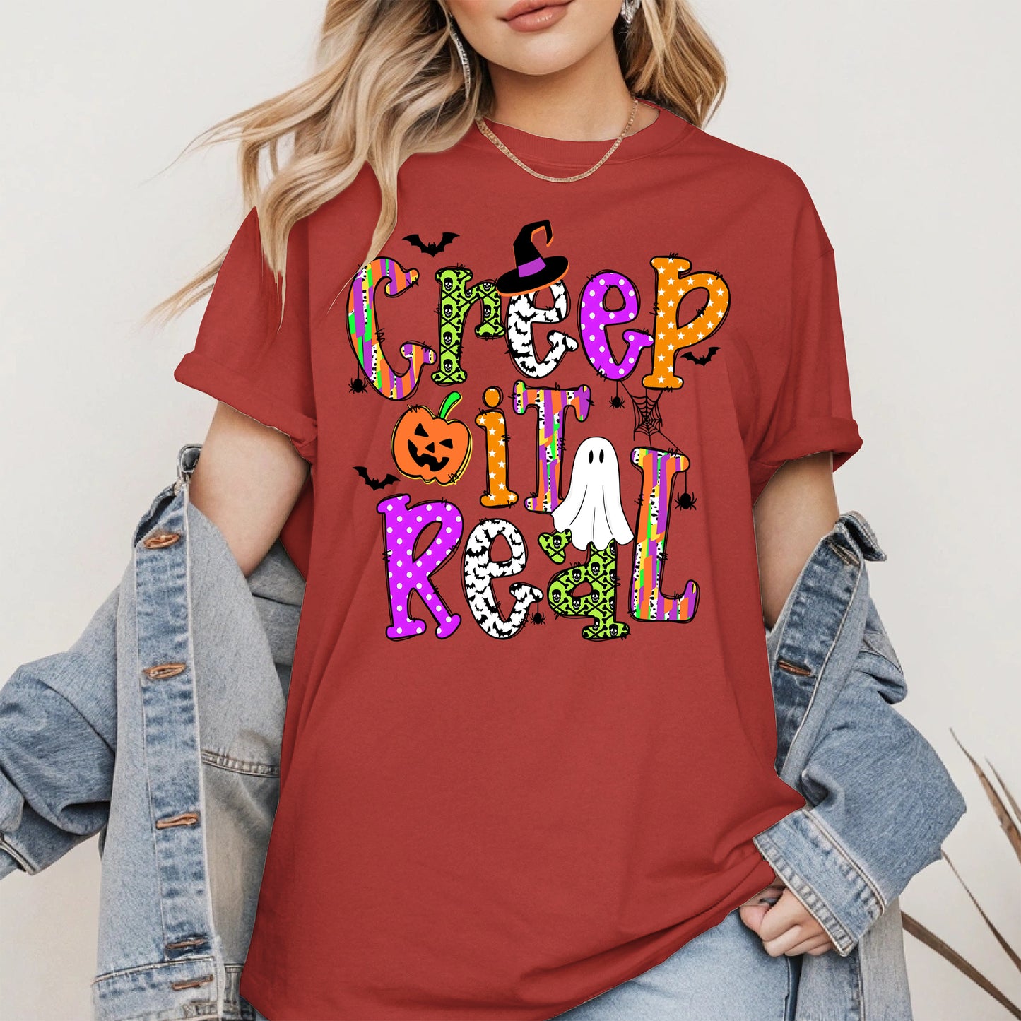 Creep It Real Doodle halloween shirt