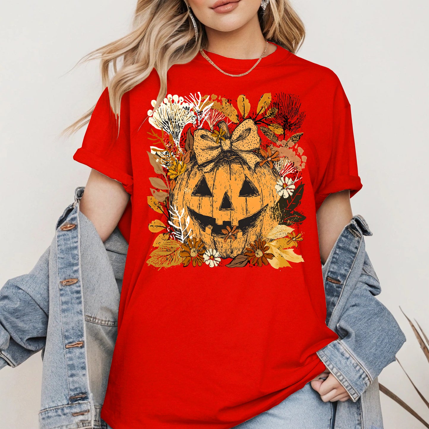 Halloween Pumpkin Coquette Bow shirt