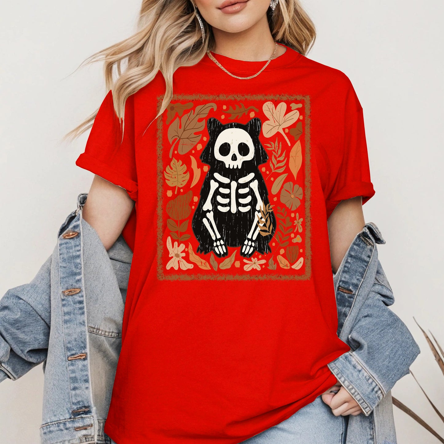 Halloween raccoon floral halloween shirt