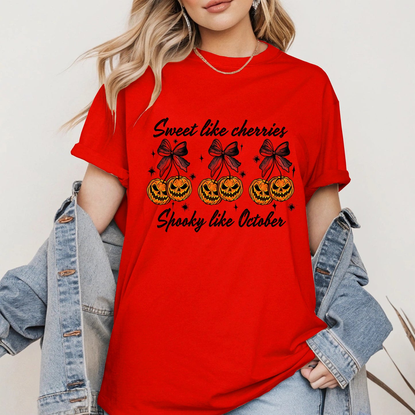Sweet like cherries Spooky like October shirt