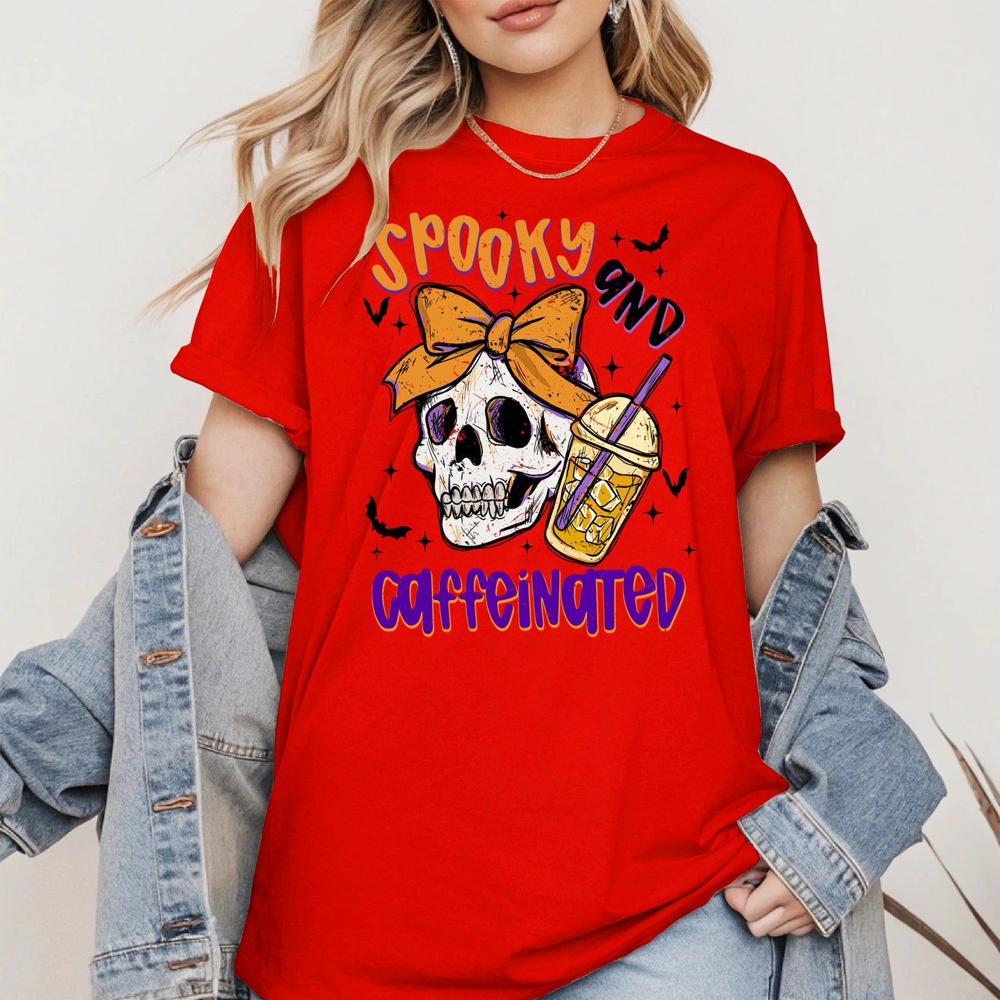 Spooky and Caffeinated halloween shirt