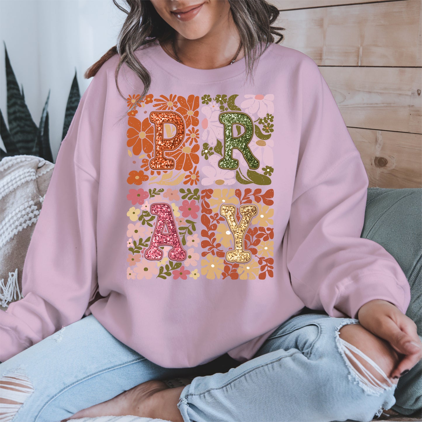 Retro Floral Faith Fall Christian Shirt