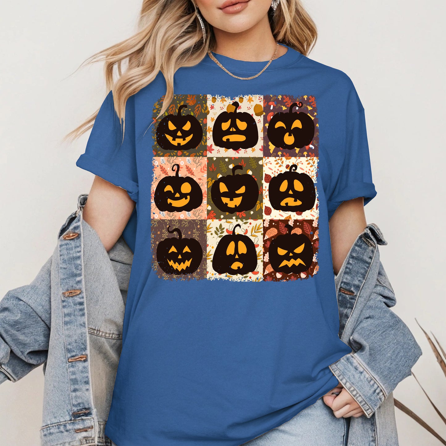 Funny Pumpkin Faces Shirt Hoodie Sweatshirt for Halloween Lovers