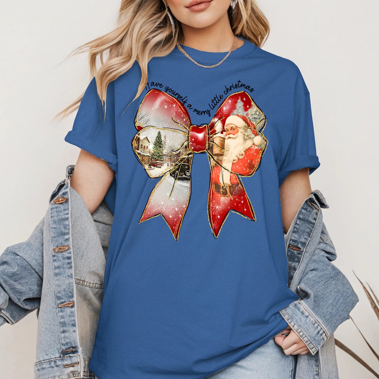 Small Town Christmas Santa Holiday Shirt